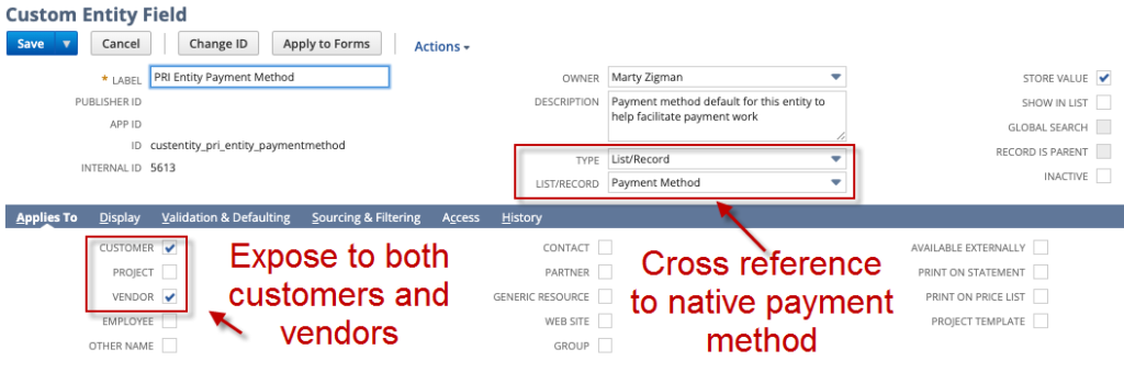 Add a NetSuite Default Payment Method to Customers and Vendors ...